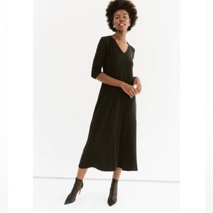 Sonnet James Marni V Neck Dress, Black, Sz S